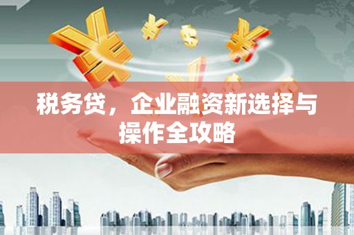 赤峰税务贷，企业融资新选择与操作全攻略
