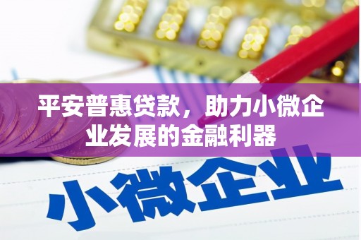 赤峰平安普惠贷款，助力小微企业发展的金融利器
